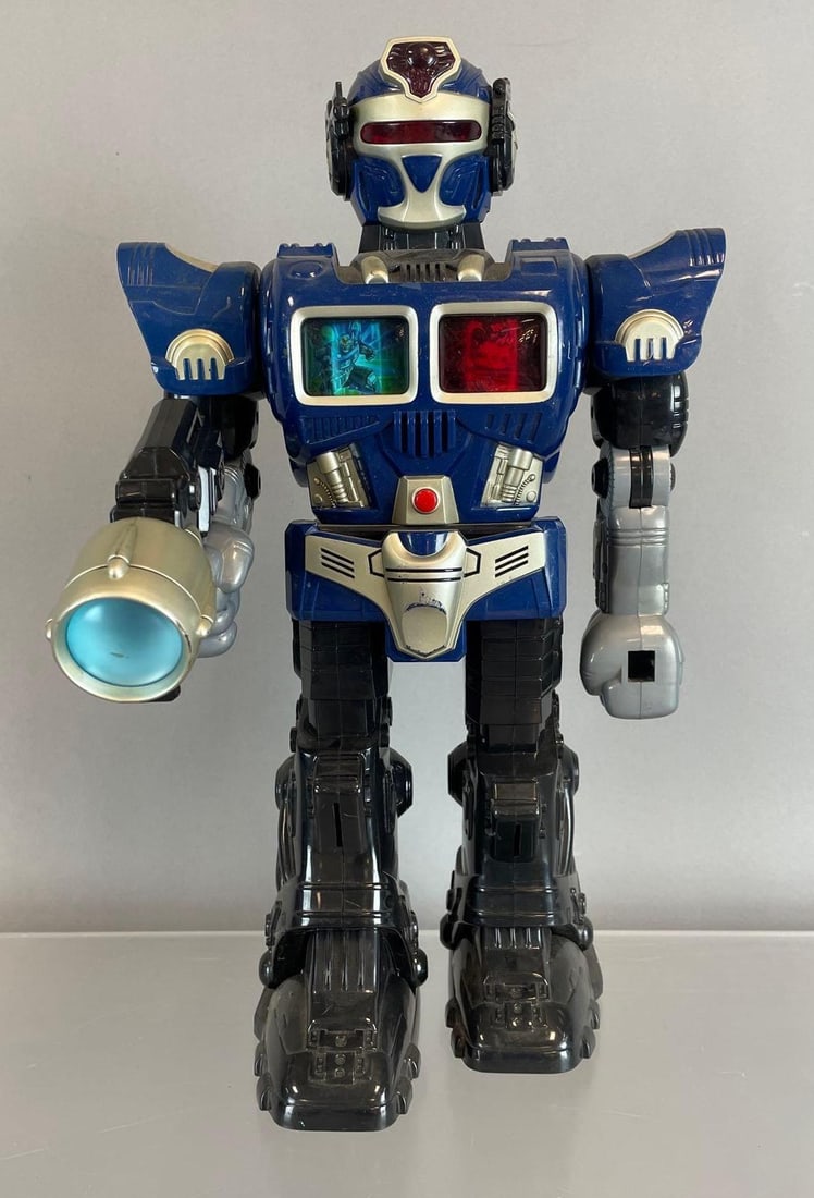 2005 Hap-P-Kid Turbo Fighter Battery Operated Robot: Working condition, measures 15"