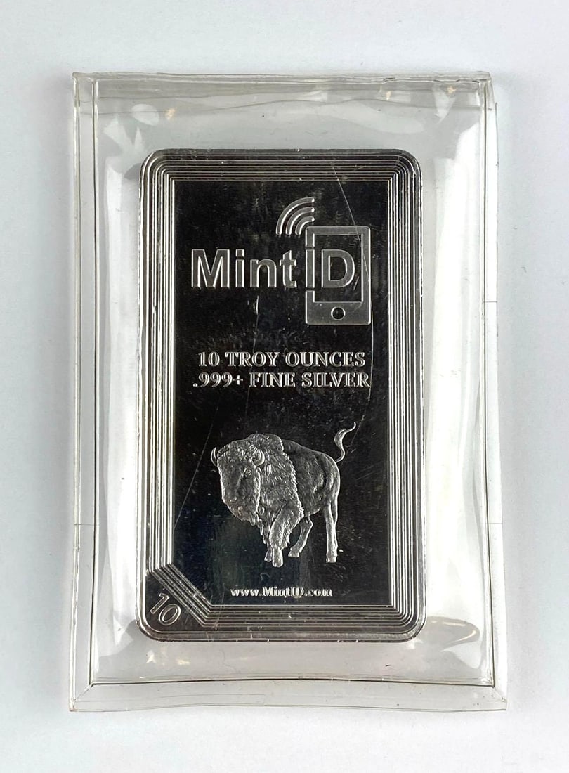 MintD 10 Oz .999 Fine Silver Buffalo Ingot/ Bar: MintD 10 Oz .999 Fine Silver Buffalo Ingot/ Bar