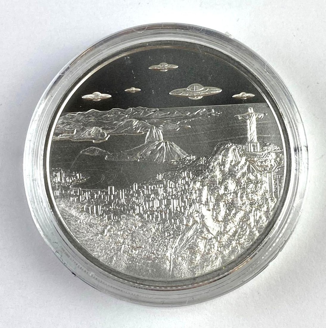 2023 Intaglio 1 Oz .999 Fine Silver UFO Round (1 of 2)