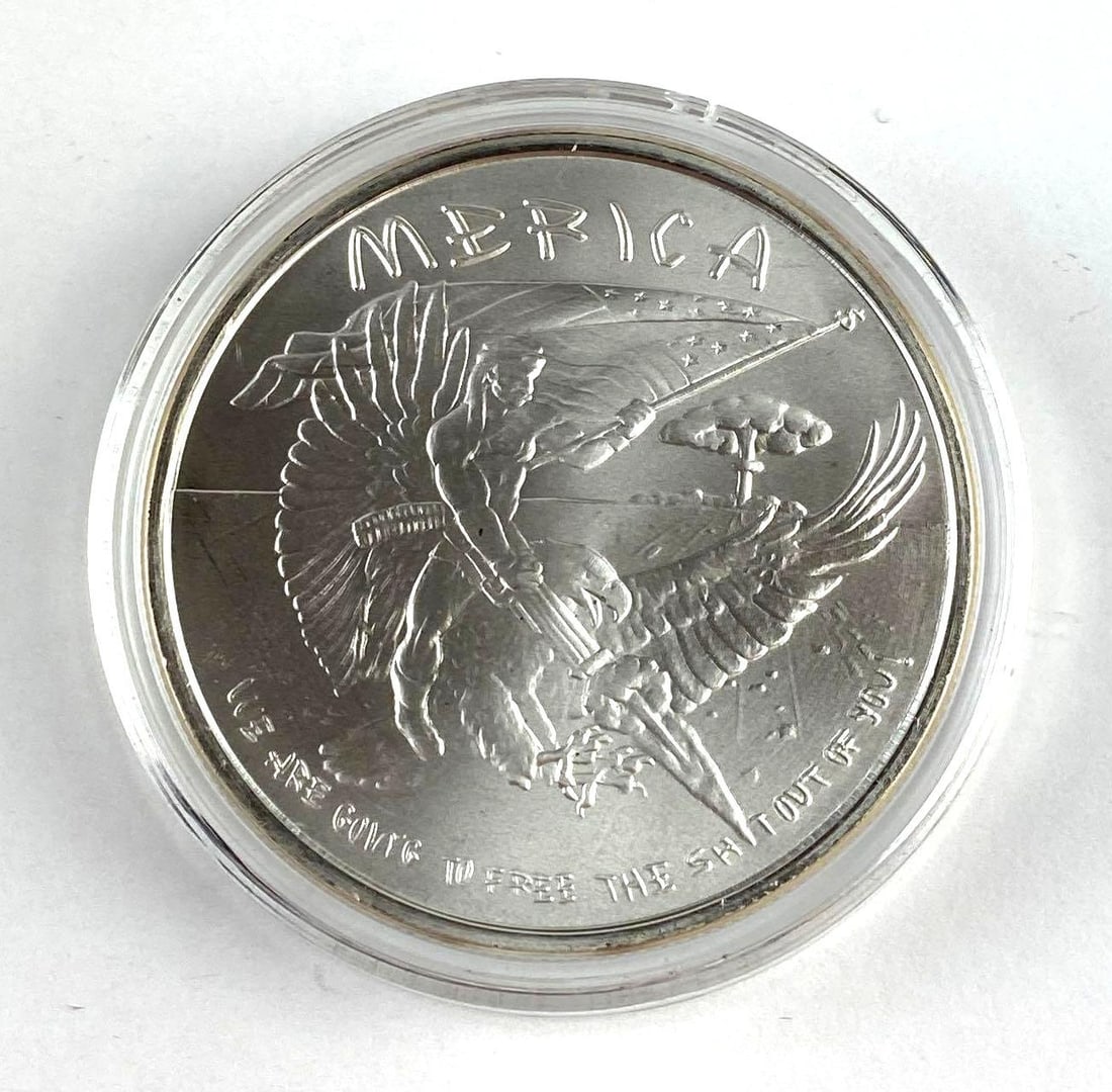 2015 Silver Shield 1 Oz .999 Fine Silver Merica Round: 2015 Silver Shield 1 Oz .999 Fine Silver Merica Round