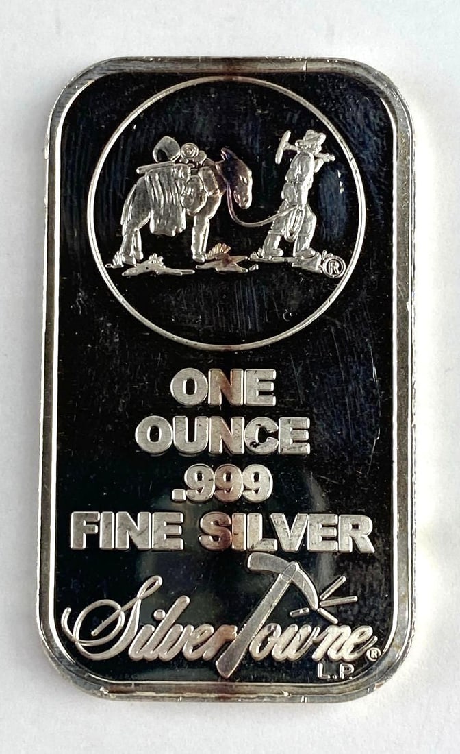 Silvertowne 1 Oz .999 Fine Silver Ingot/ Bar: Silvertowne 1 Oz .999 Fine Silver Ingot/ Bar