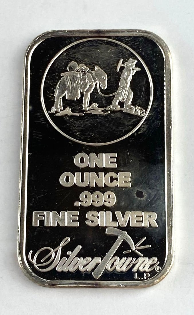Silvertowne 1 Oz .999 Fine Silver Ingot/ Bar (1 of 2)