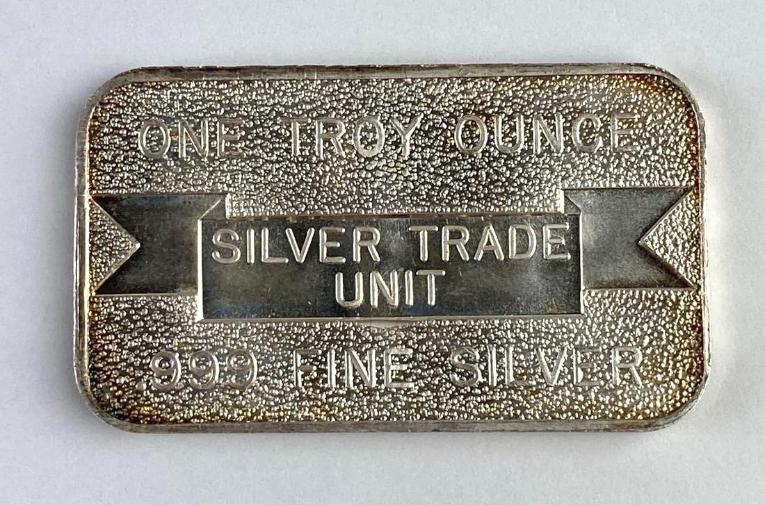 Silver Trade Unit 1 Oz .999 Fine Silver Ingot/ Bar: Silver Trade Unit 1 Oz .999 Fine Silver Ingot/ Bar