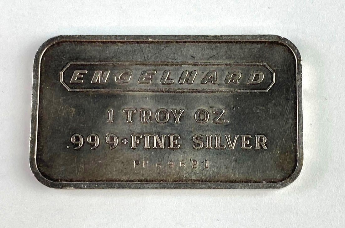 Engelhard 1 Oz .999 Fine Silver Ingot/ Bar (1 of 2)