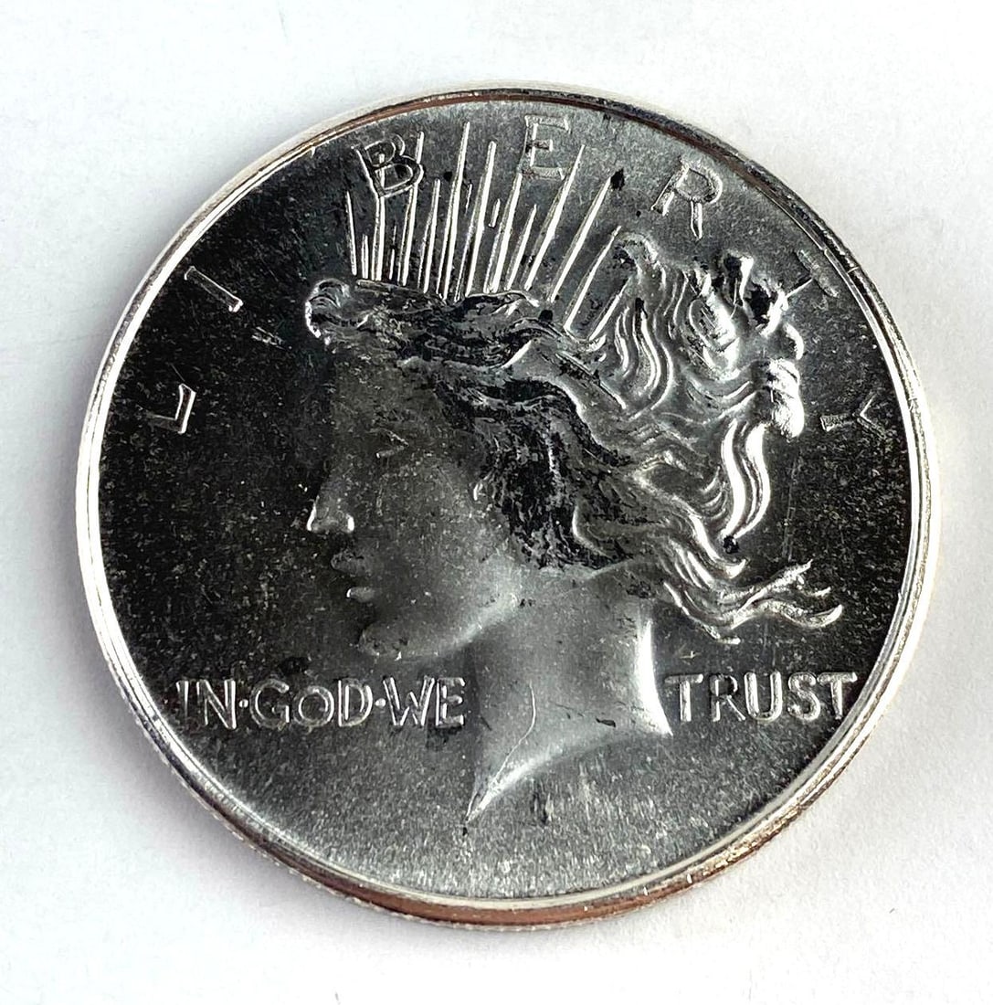 Peace Dollar Design 1 Oz .999 Fine Silver Round: Peace Dollar Design 1 Oz .999 Fine Silver Round
