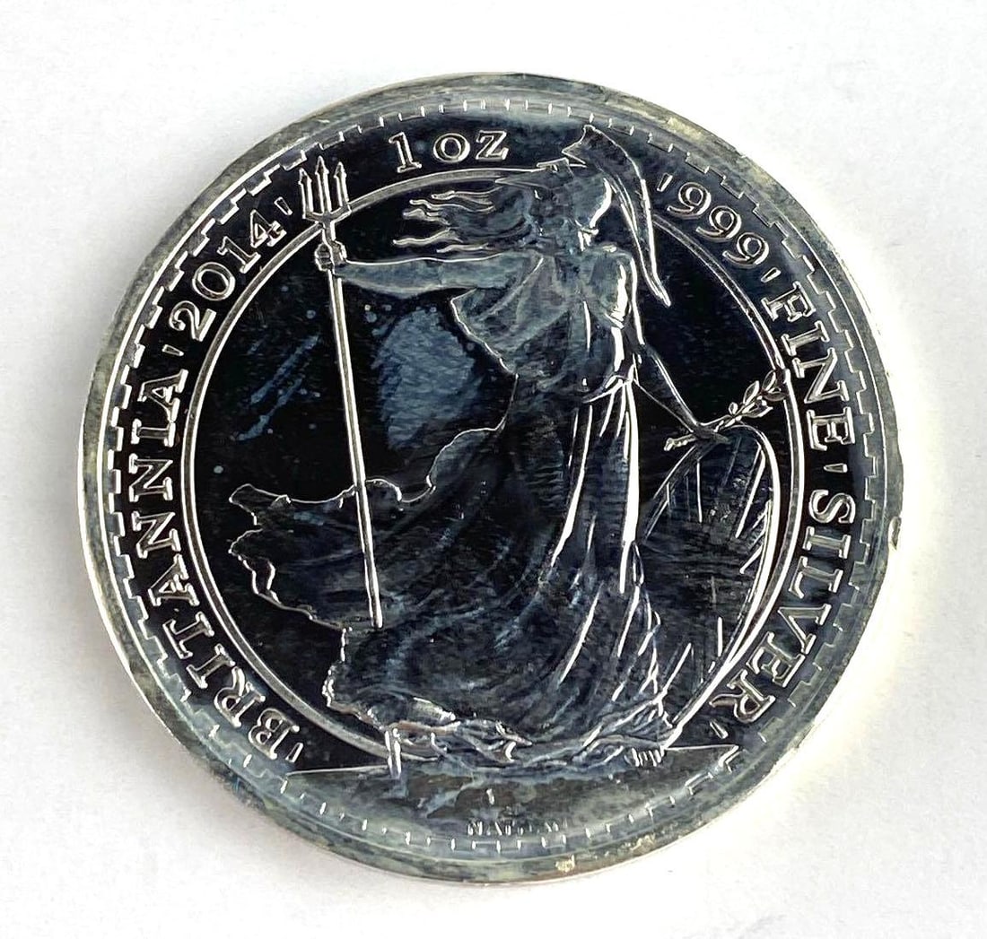 2014 Britannia 1 Oz .999 Fine Silver Queen Elizabeth Round: 2014 Britannia 1 Oz .999 Fine Silver Queen Elizabeth Round