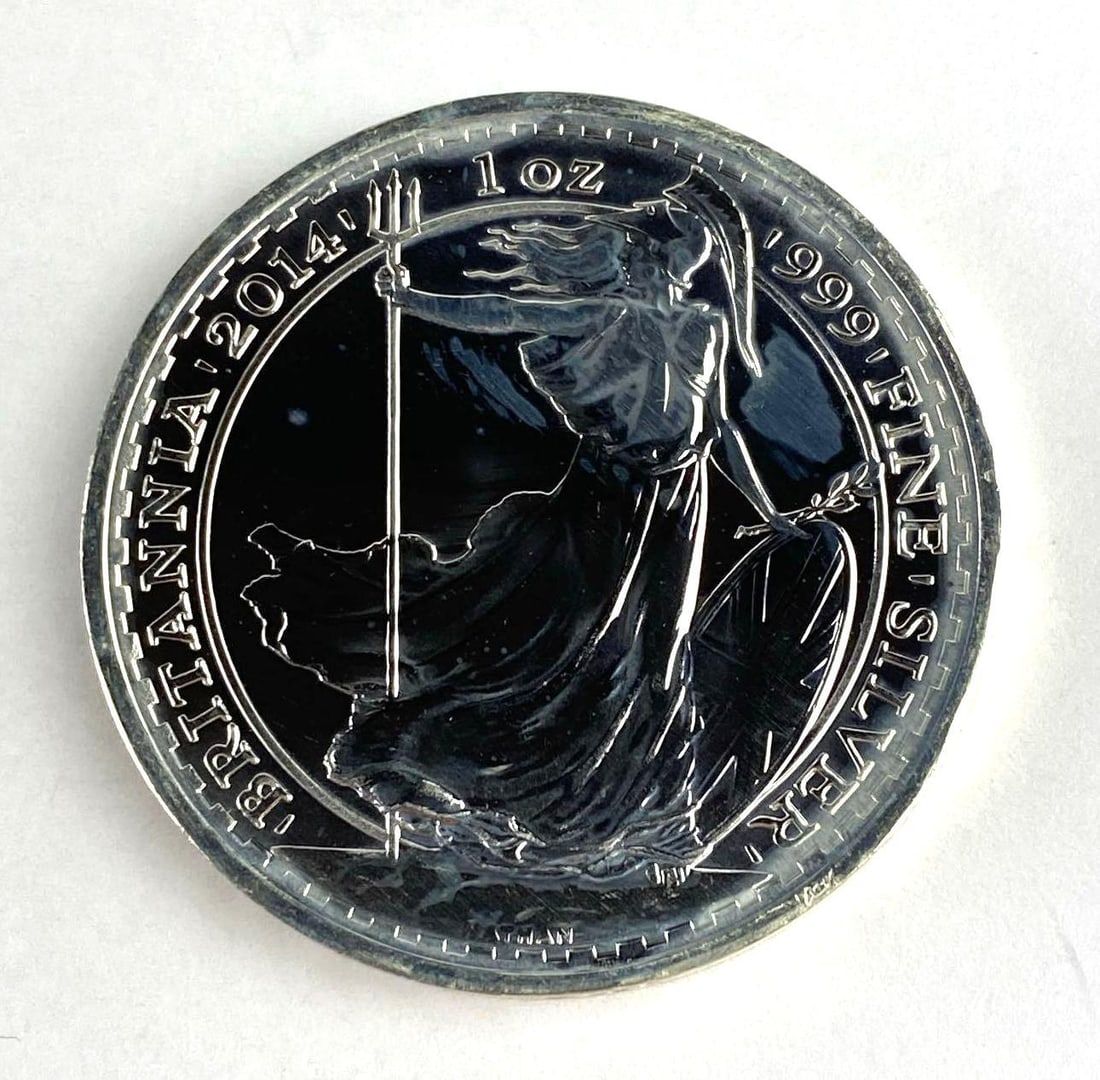 2014 Britannia 1 Oz .999 Fine Silver Queen Elizabeth Round: 2014 Britannia 1 Oz .999 Fine Silver Queen Elizabeth Round