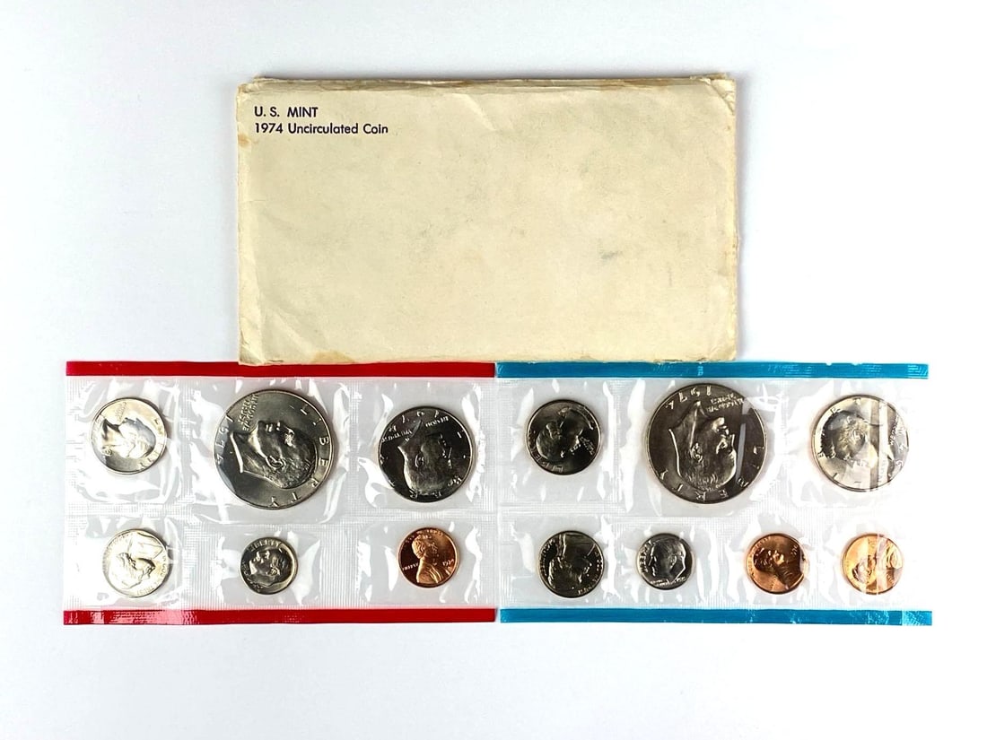 1974 US Mint Philadelphia and Denver Coin Proof Sets (1 of 2)