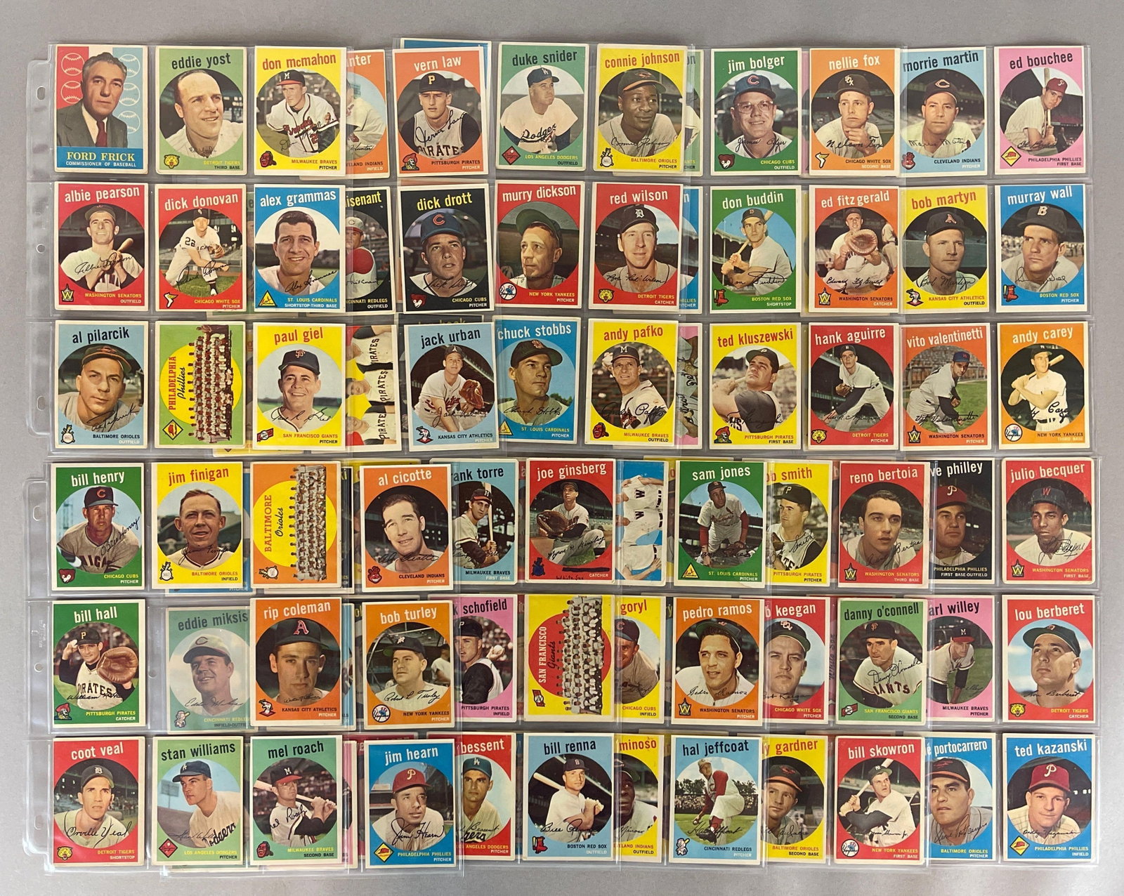 97 - 1959 Topps Baseball Cards with HOFs, Stars, and Rookies (1 of 7)