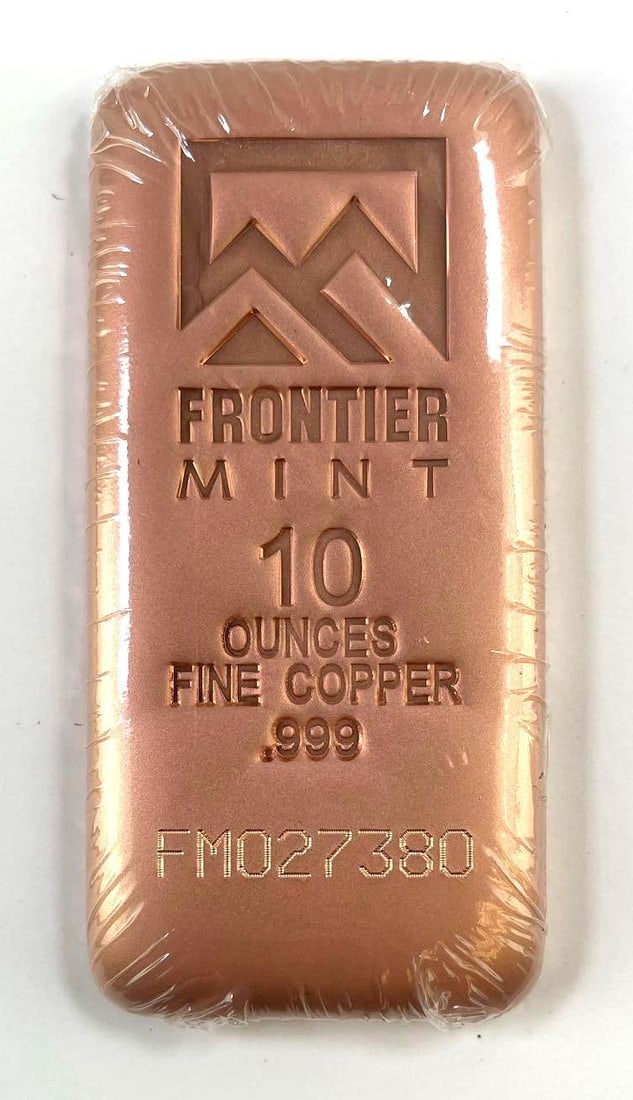 Frontier Mint 10 oz .999 Fine Copper Bar Sealed (1 of 2)
