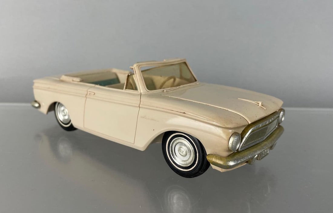 1963 AMC Rambler American Convertible Dealership Promo Car: Tan and green interior, broken vent stack, warp, nonworking friction