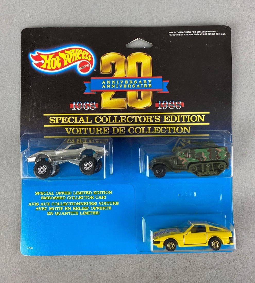 1987 Mattel Hot Wheels 20th Anniversary Die-Cast Car Gift Pack: Sealed, limited edition