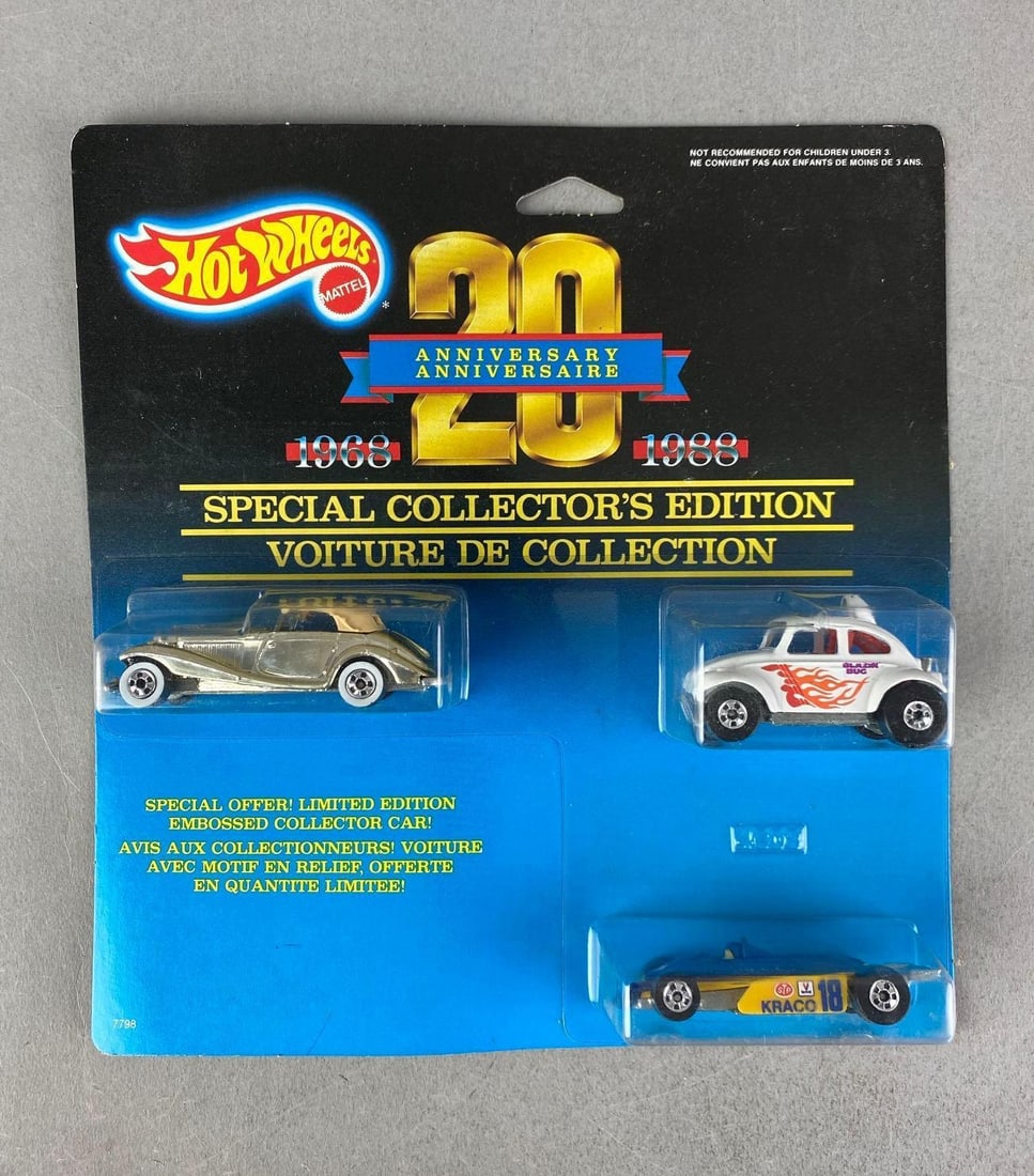 1987 Mattel Hot Wheels 20th Anniversary Die-Cast Car Gift Pack: Sealed, limited edition