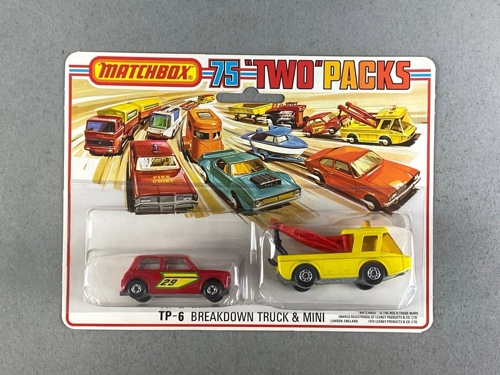 1975 Matchbox 75 Two Packs Breakdown Truck and Mini (1 of 2)