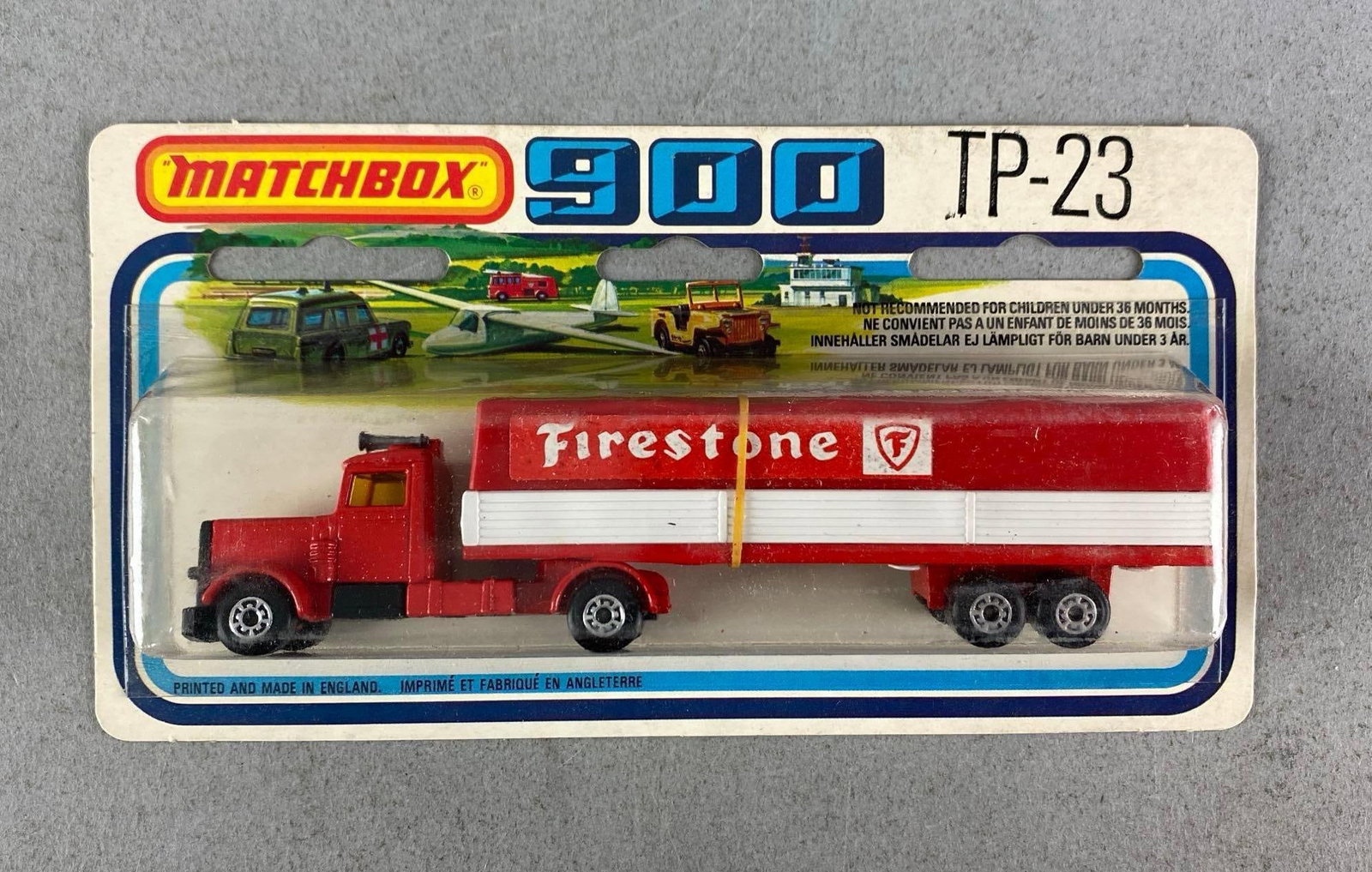 1978 Matchbox 900 TP-23 Longhaul Truck and Firestone Trailer (1 of 2)