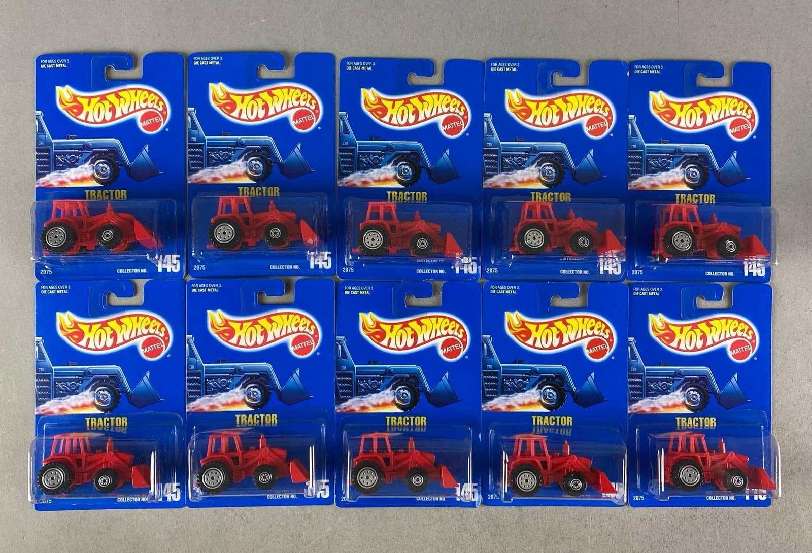 Group of 10 1991 Mattel Hot Wheels No. 145 Tractors (1 of 3)