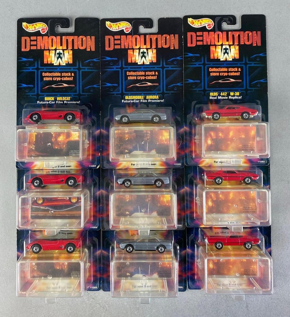 Group of 9 Mattel Hot Wheels Demolition Man Cars (1 of 3)