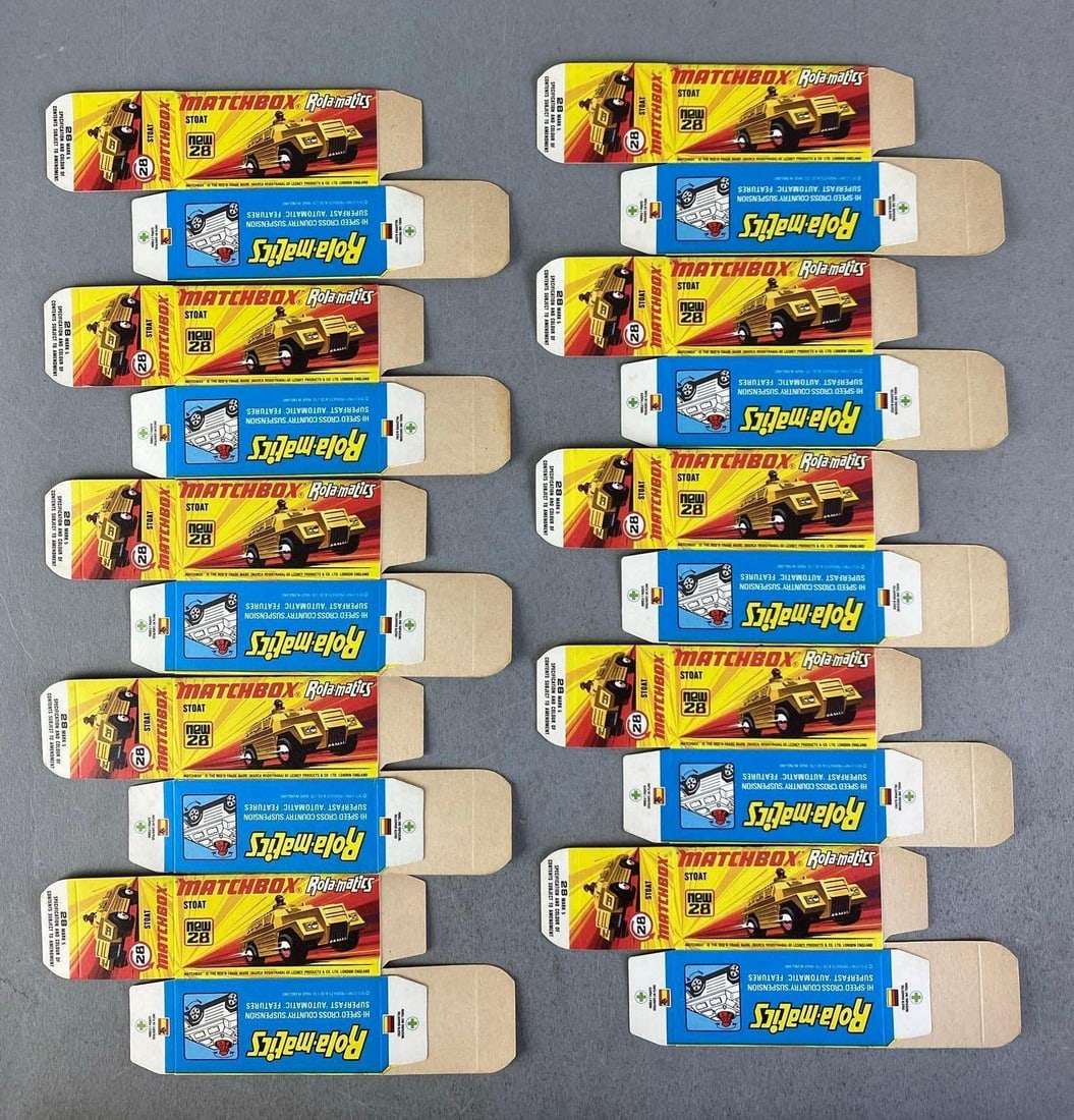 Group of Lesney Matchbox I Type Boxes: No. 28 Stoat