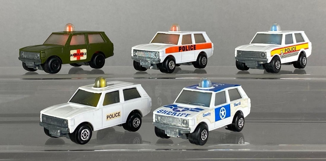 Group or 5 Matchbox No. 20 Police Patrol Cars: Die-cast