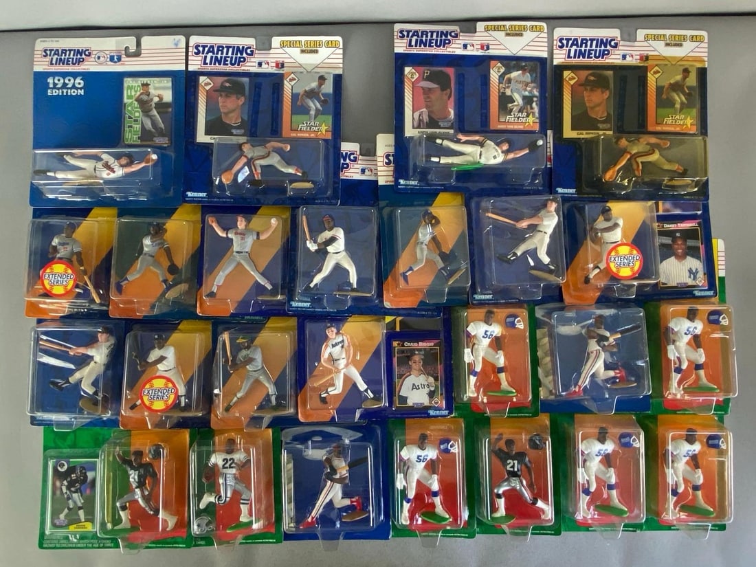Group of Kenner Starting Lineup Figurines: Includes baseball and football