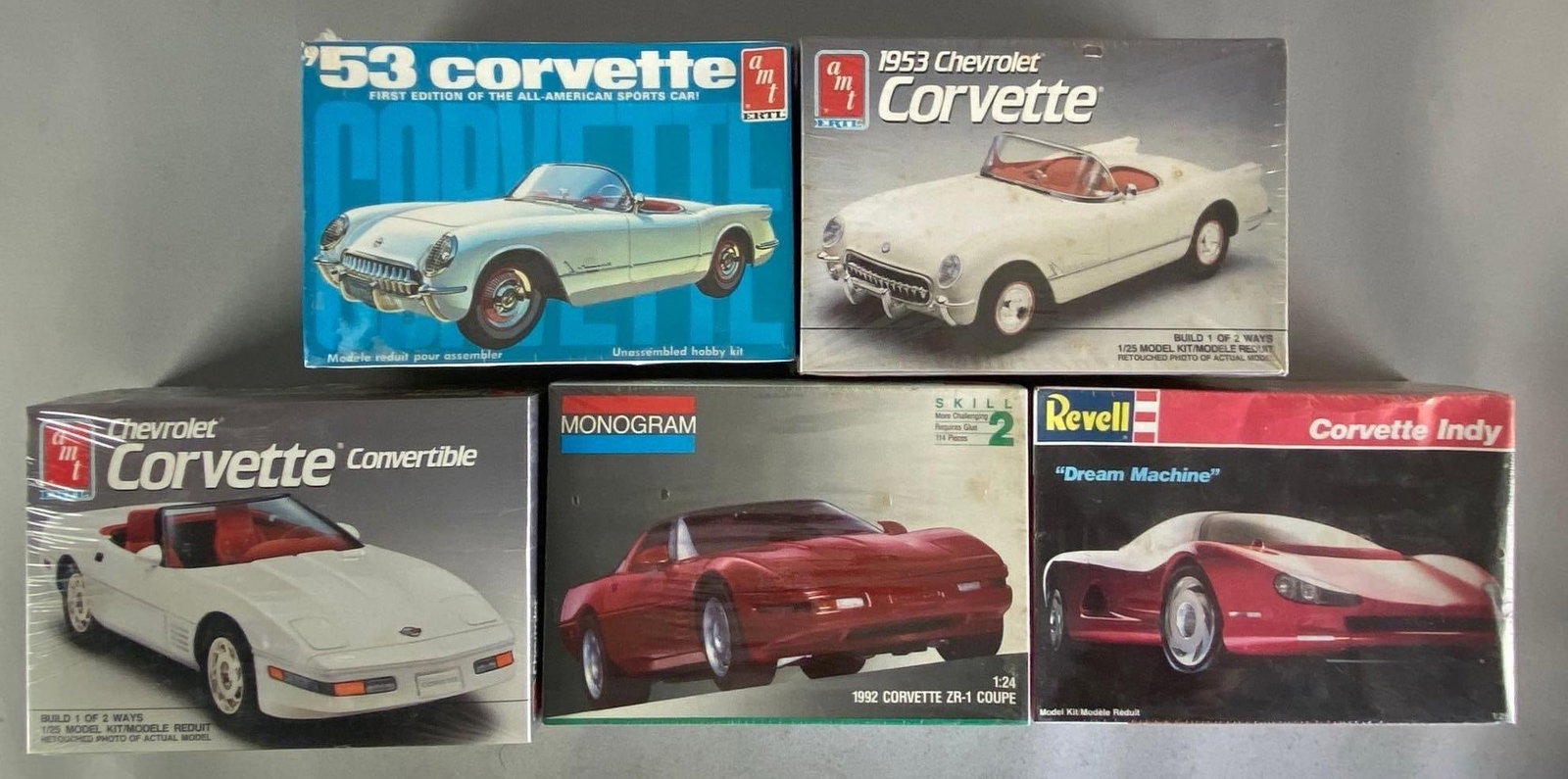 Group of 5 Corvette Plastic Model Kits (1 of 2)