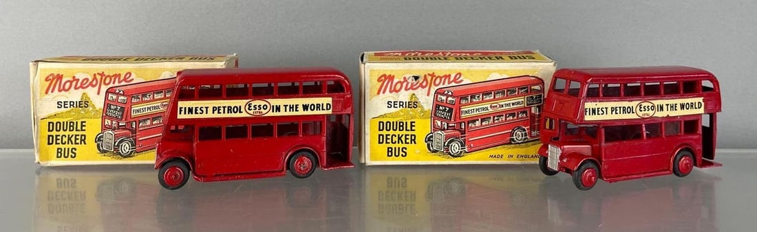 Group of 2 Vintage Morestone Series Esso Die-Cast Double Decker Buses (1 of 4)