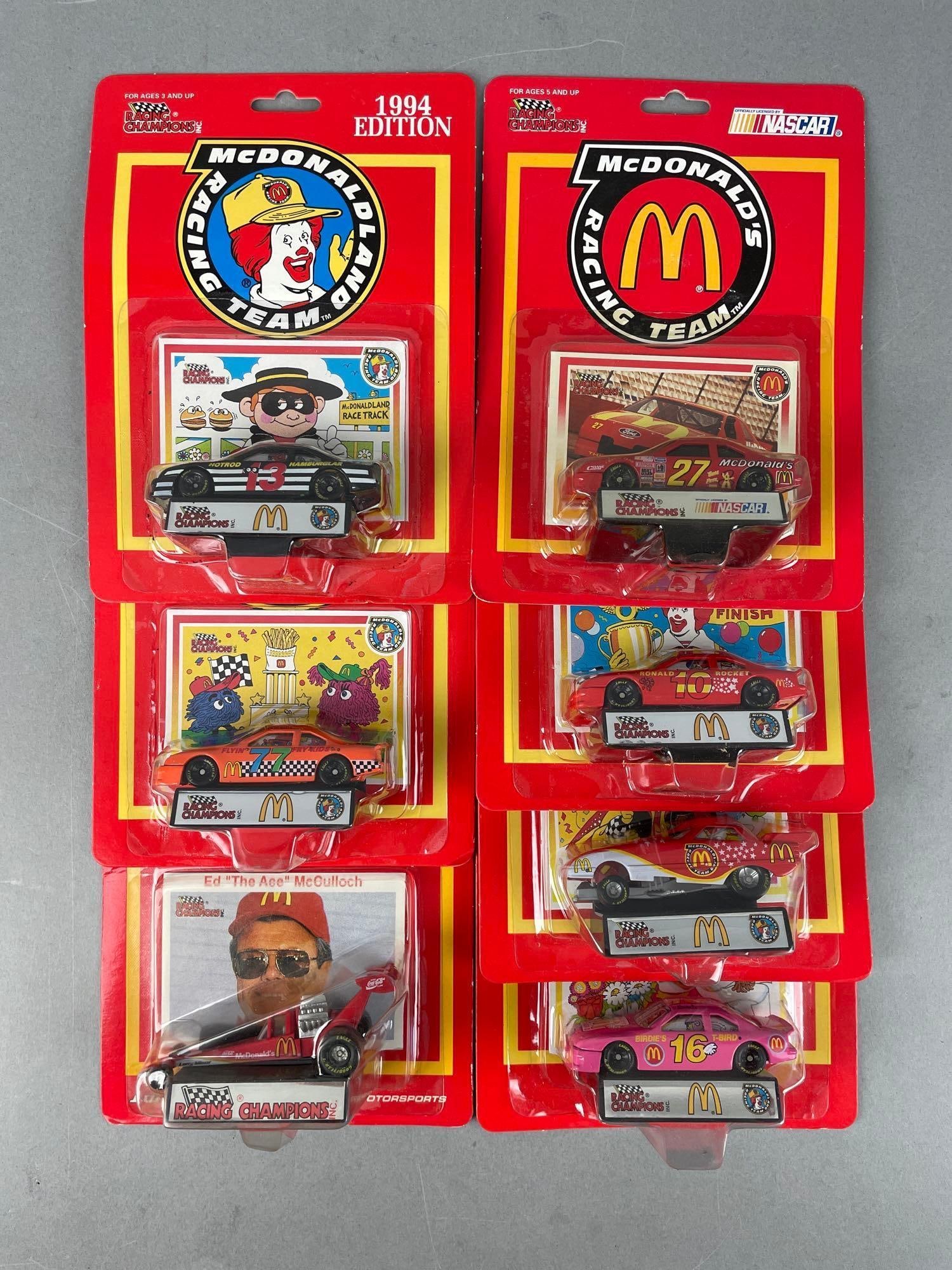 Group of Racing Champions McDonalds Die-Cast Cars: McDonaldland racing team