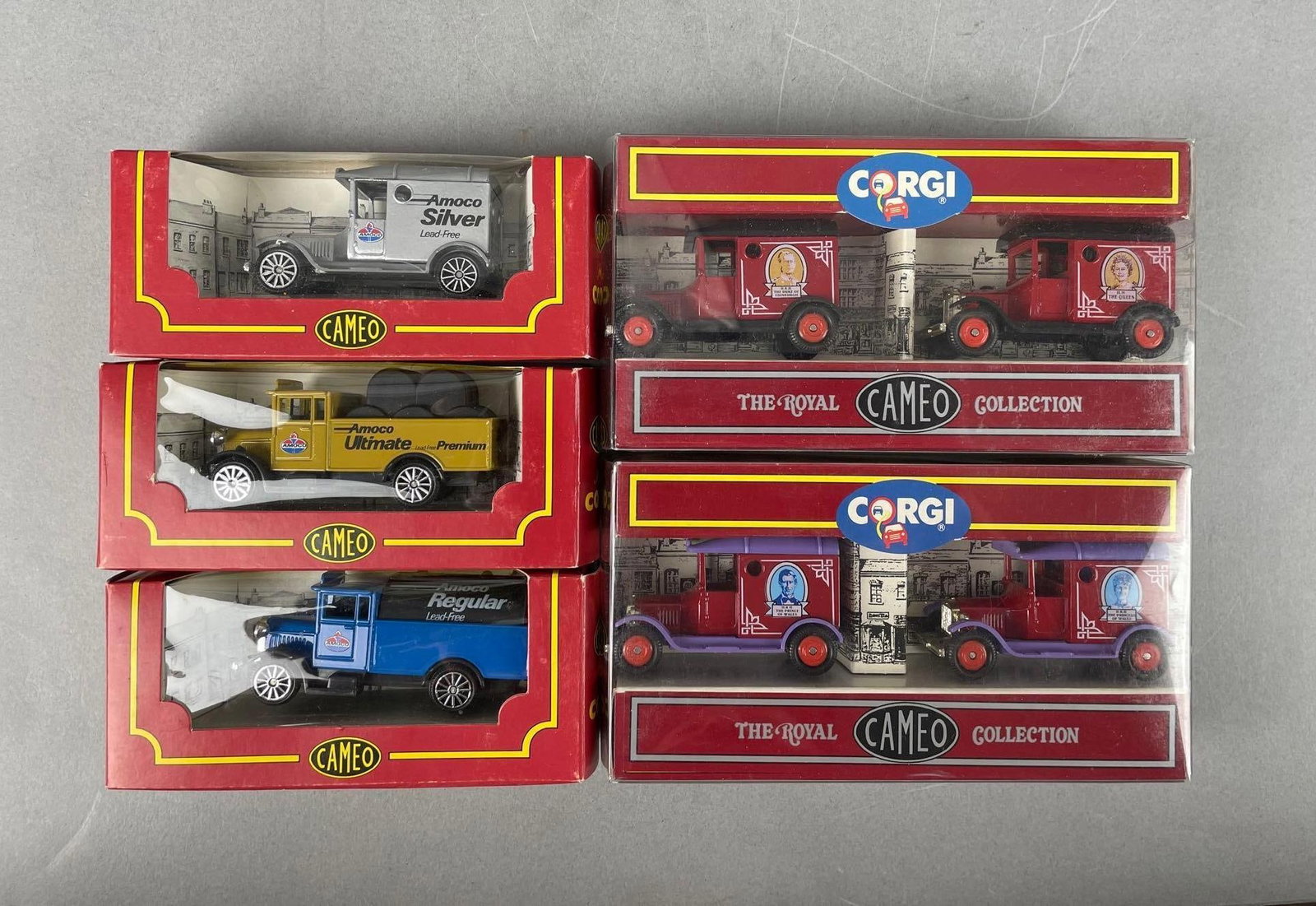 Group of Corgi Cameo Die-Cast Vehicles: Includes Amoco, royal collection