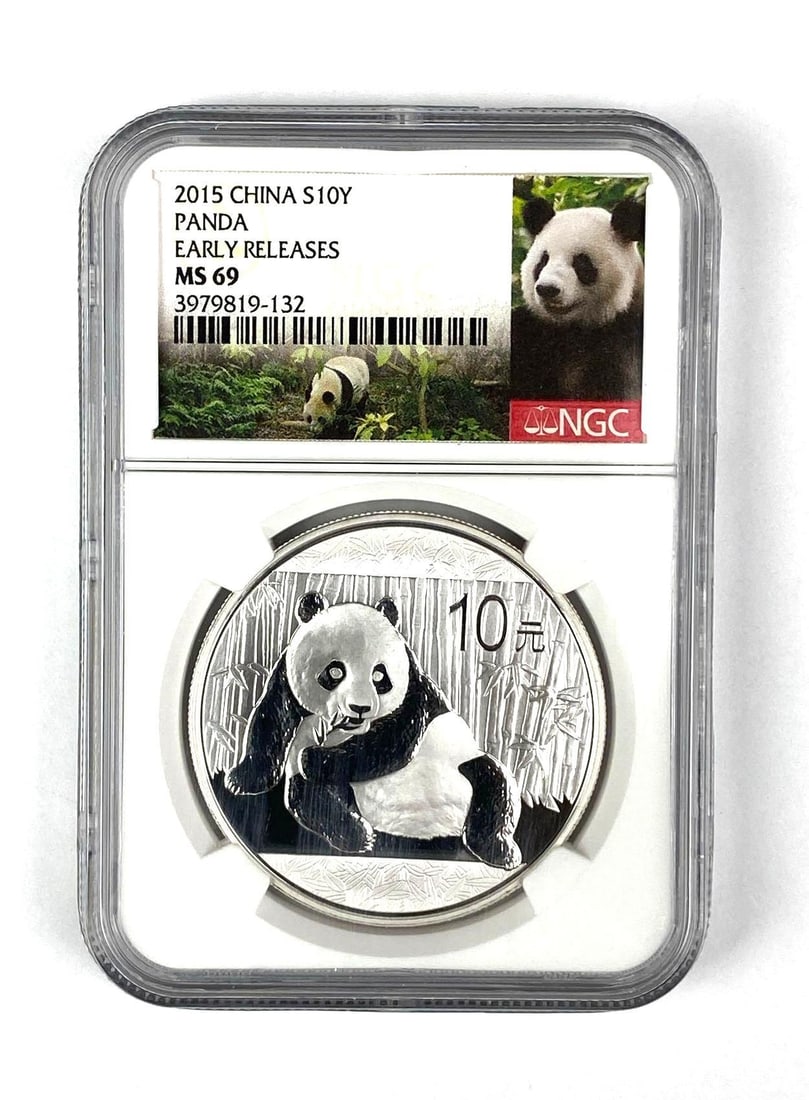 2015 10 Yuan China Panda NGC Graded MS69 (1 of 2)