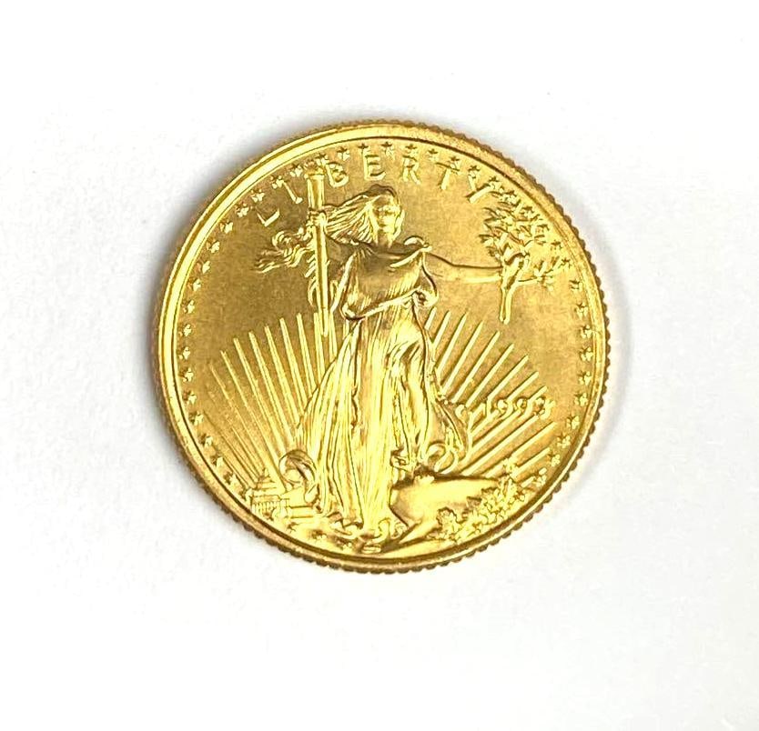 1993 US Mint $5 1/10th oz American Gold Eagle (1 of 2)