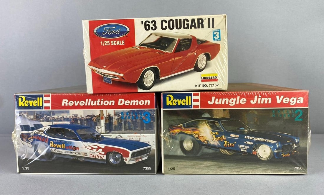 Group of 3 Revell 1:25 Model Kits and More (1 of 3)