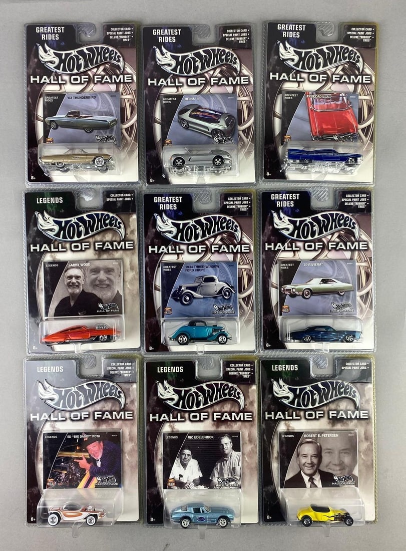 Group of Assorted Mattel HotWheels Hall of Fame 1:64 Scale Die Cast Vehicles (1 of 3)