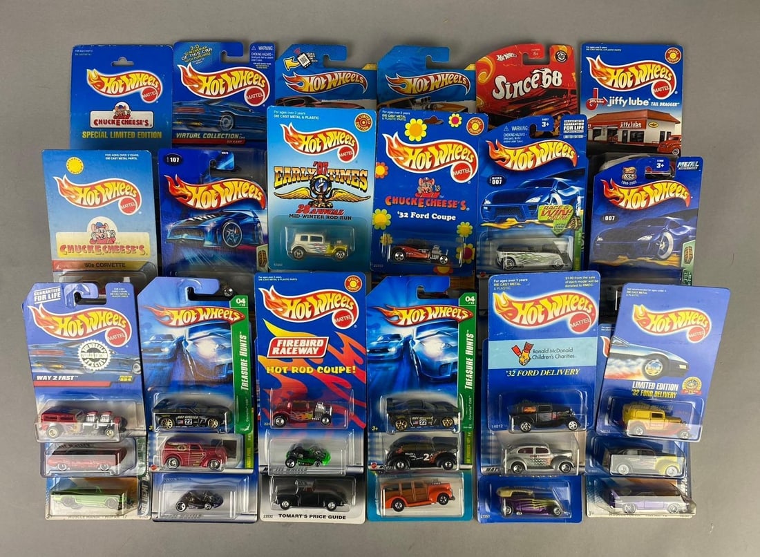 Group of Assorted Mattel HotWheels 1:64 Scale Die Cast Vehicles and More (1 of 3)