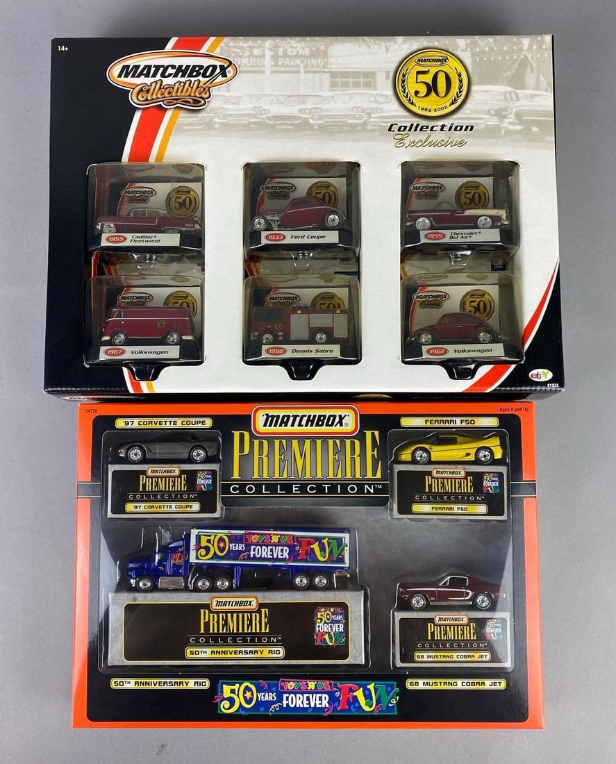 Group of Assorted Matchbox 1:64 Scale Die Cast Vehicles: Like new in original packaging.