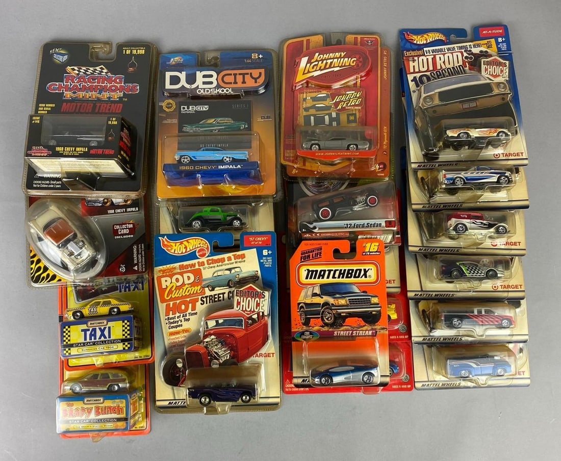 Group of Assorted Mattel HotWheels 1:64 Scale Die Cast Vehicles and More (1 of 3)