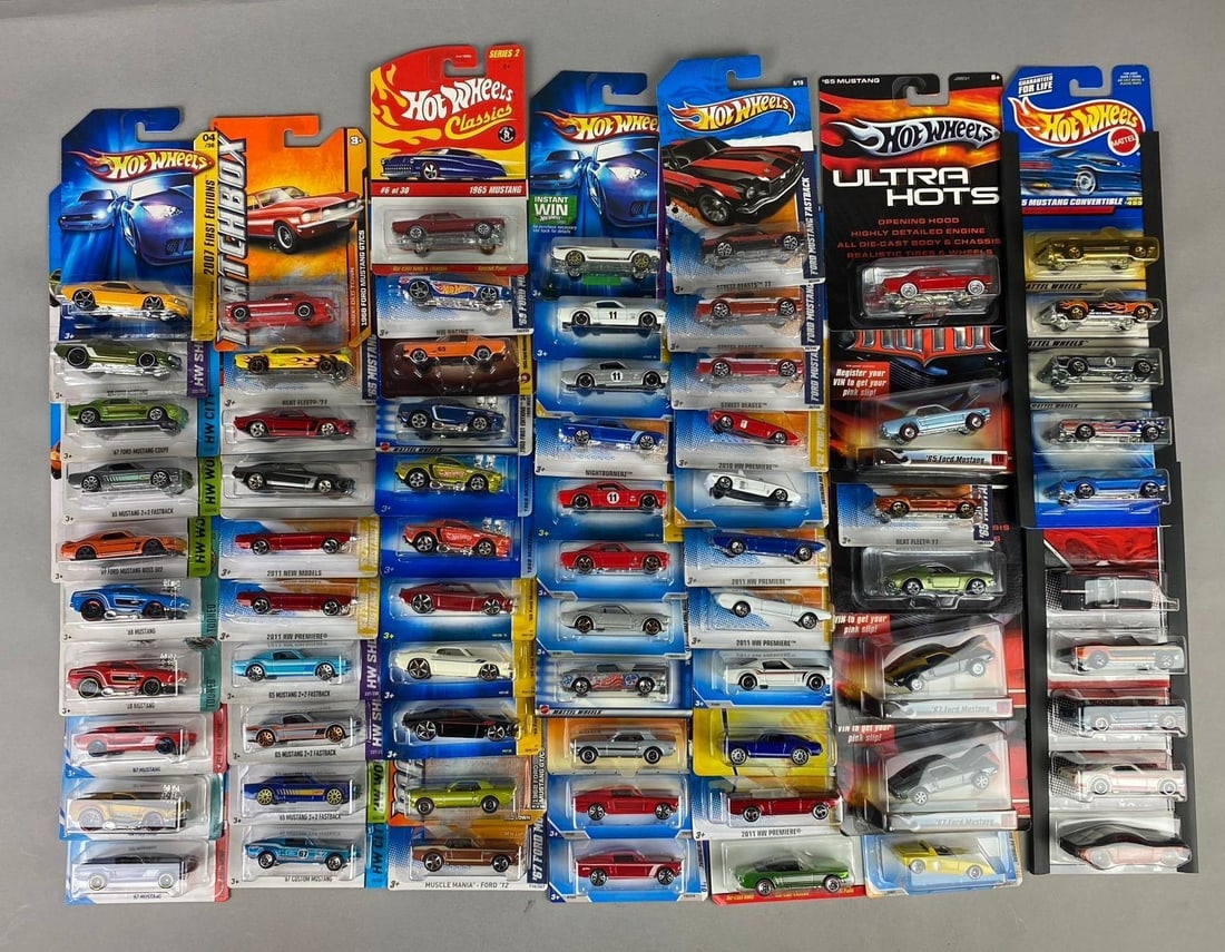 Group of Assorted Mattel HotWheels Ford Mustang 1:64 Scale Die Cast Vehicles and More (1 of 3)