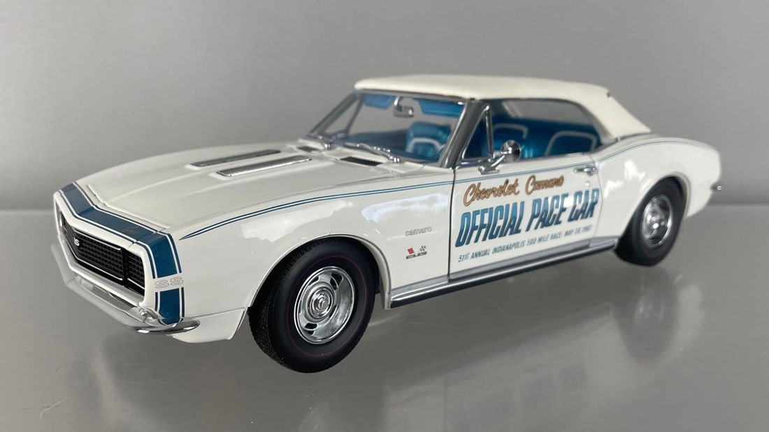 Lane Automotive 1967 Chevy Camaro Die-Cast Indy 500 Pace Car: 1/18 scale , white convertible