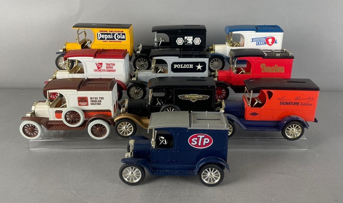 Group of Ertl Model T Van Die-Cast Banks (1 of 2)