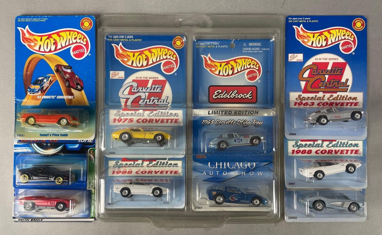 Group of Special Edition Mattel Hot Wheels Corvette Die-Cast Cars (1 of 3)