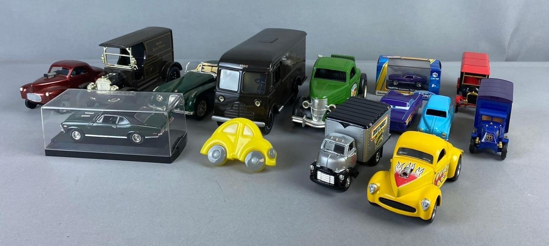 Group of Assorted 1:43 Die Cast Vehicles and More (1 of 3)
