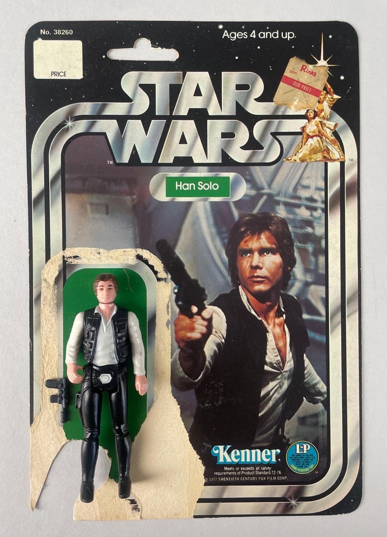 1977 Kenner Star Wars Han Solo with Blaster Action Figure (1 of 3)