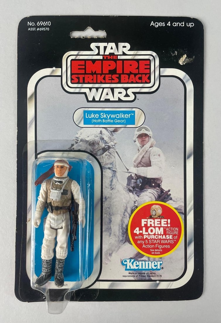 1982 Kenner Star Wars Luke Skywalker Empire Strikes Back Action Figure: Hoth battle gear, open blister, original packaging