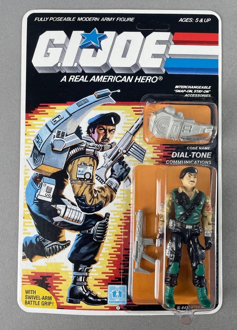 RECARDED 1985 Hasbro G.I. Joe Dial-Tone Action Figure: Repackaged, communications