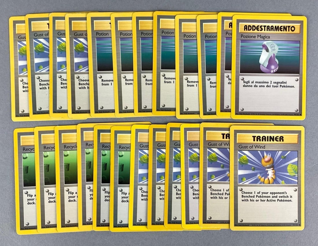 Group of 20+ 1999-2000 WOTC Pok?mon Base Set Trainer Trading Cards (1 of 2)