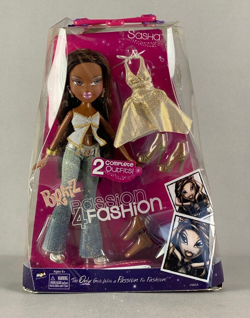 MGA Bratz Passion 4 Fashion Sasha Fashion Doll: Shelf wear shown, doll measures 9 1/2? H