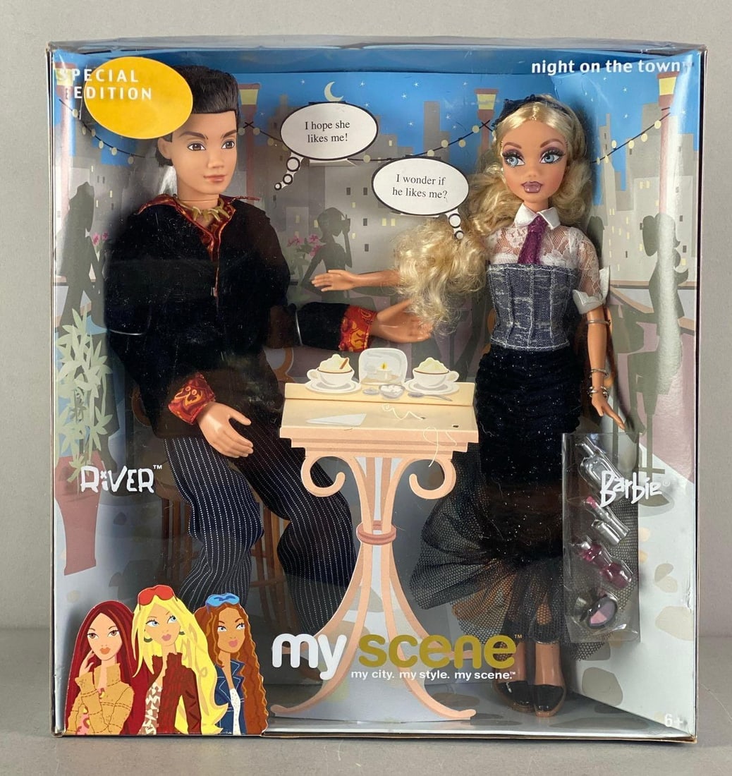2003 Mattel My Scene SE Night on the Town Fashion Dolls: Sealed, river and barbie special Edition, barbie measures 11 1/2? H