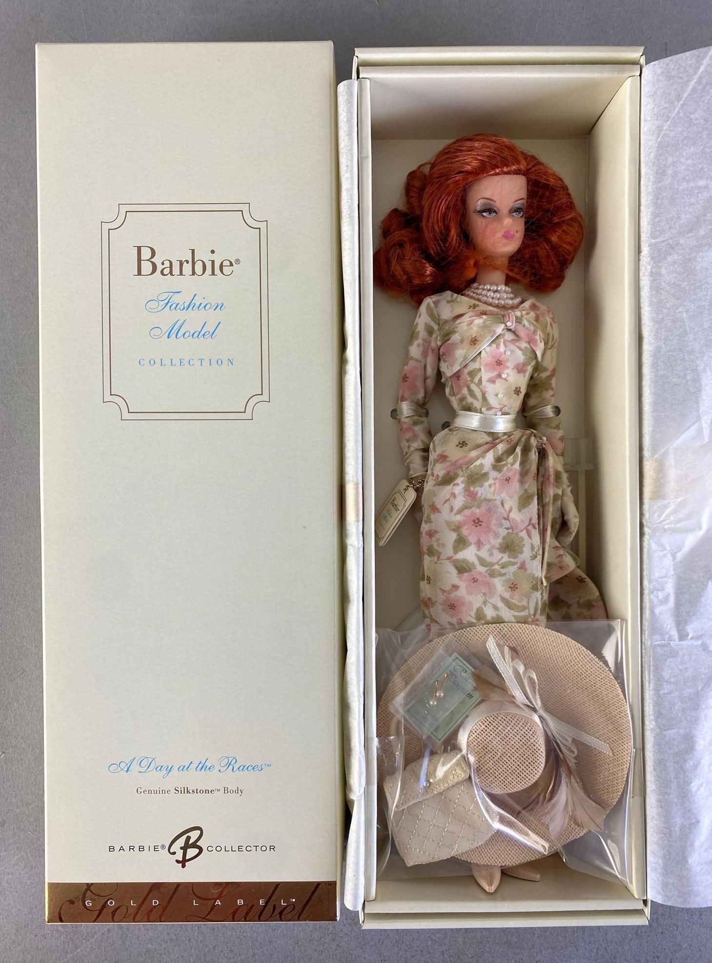 2005 Mattel Barbie Silkstone Gold Label A Day At The Races Fashion Doll: Fashion model collection, like new in original box, doll measures 11 1/2? H