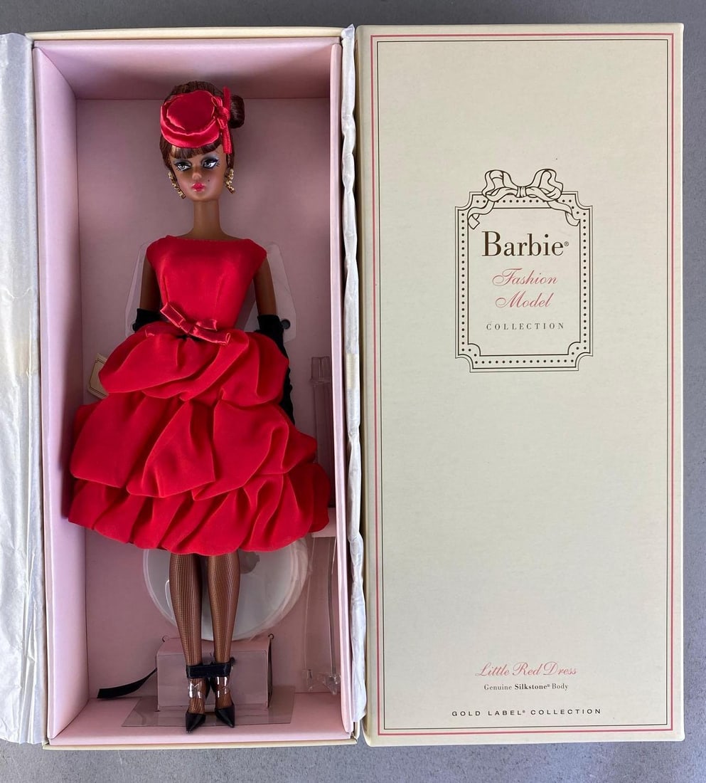 2014 Mattel Barbie Silkstone Gold Label Little Red Dress Fashion Doll (1 of 3)