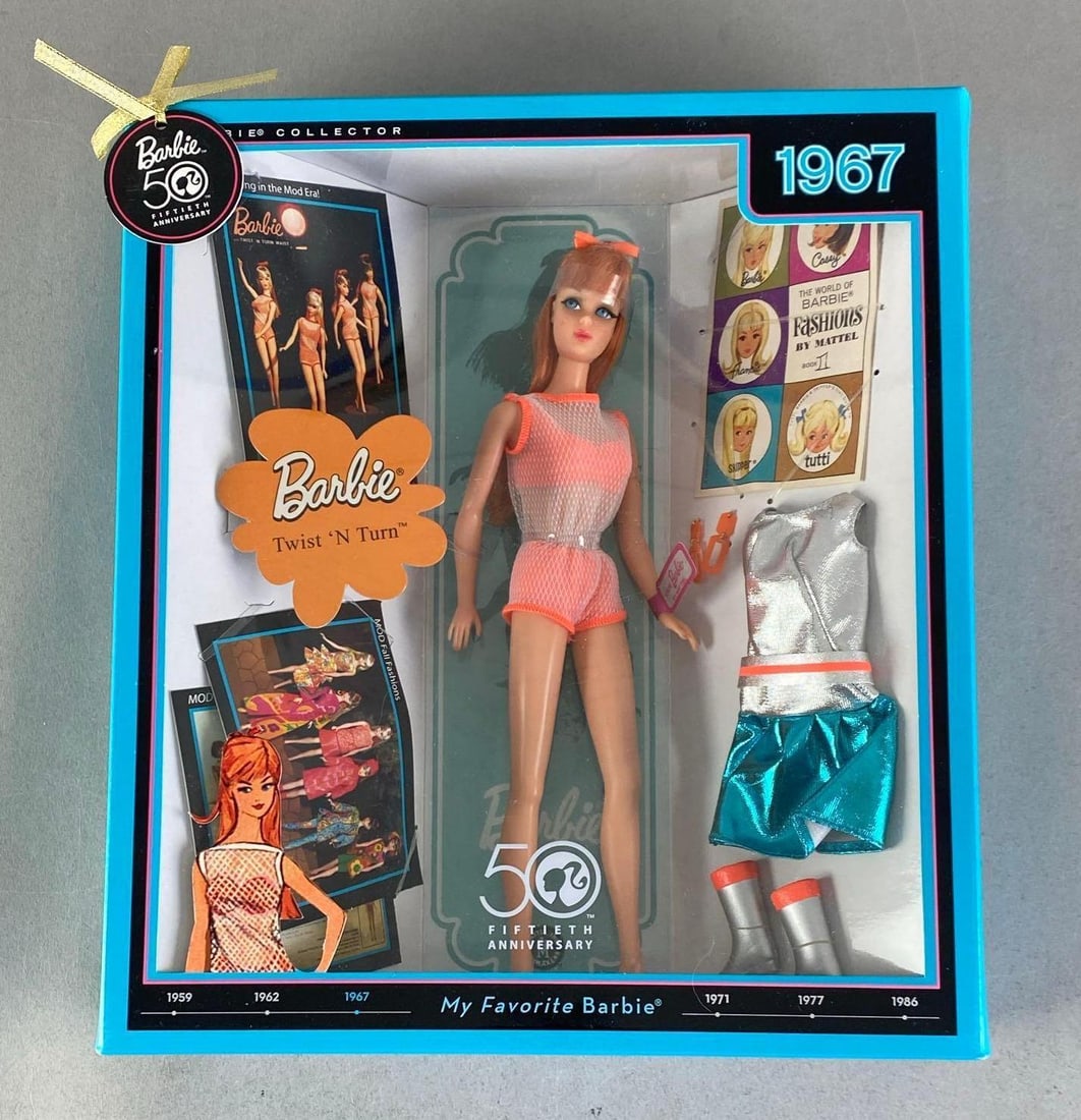 2008 Mattel Barbie Twist and Turn Fashion Doll: My favorite barbie 1967, like new in original box, measures