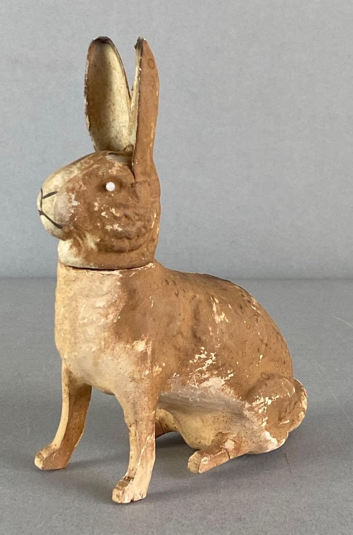 Antique German Paper Mache East Bunny Candy Container (1 of 4)